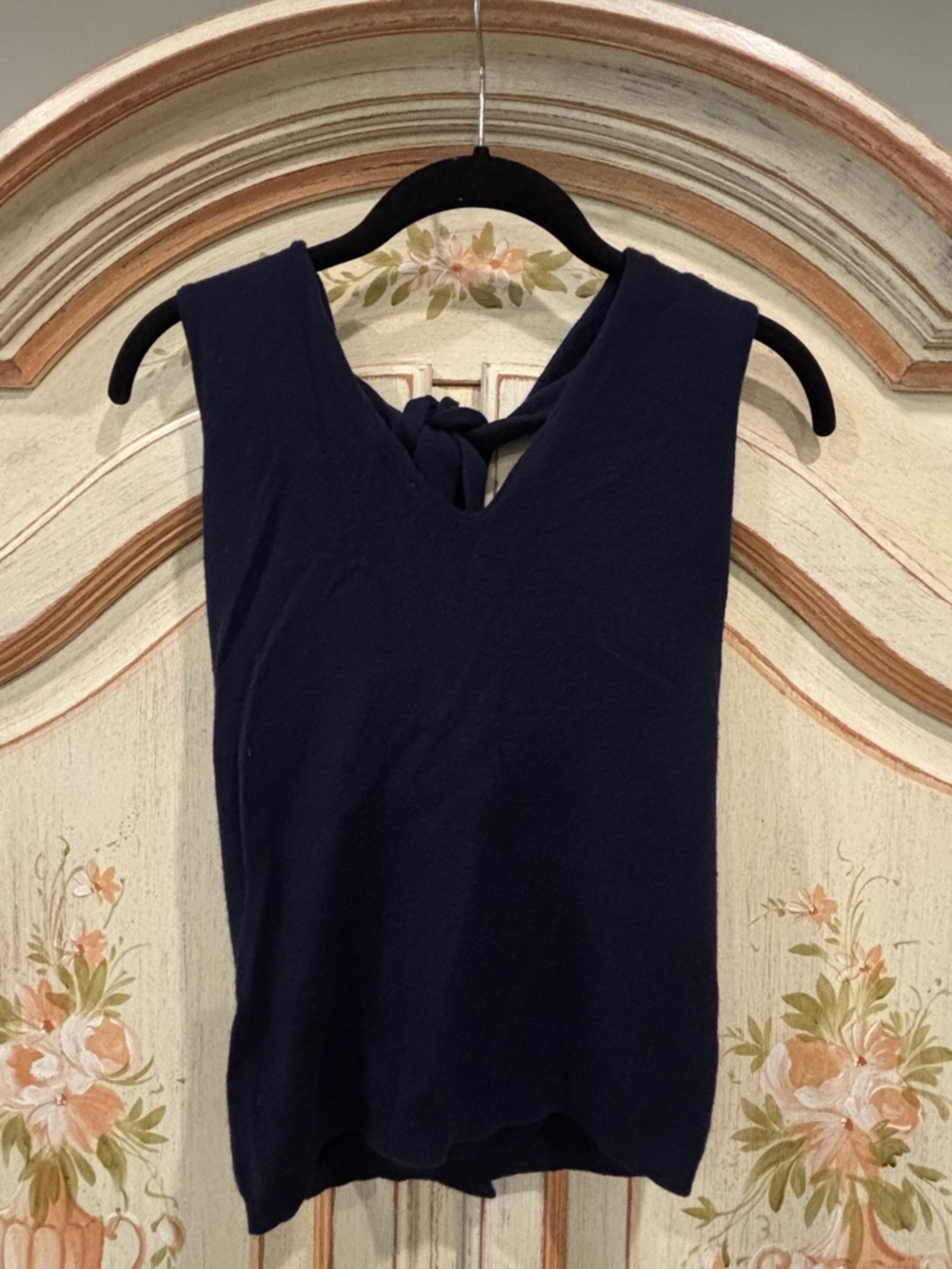 Ralph Lauren Blue Label Navy Cashmere Halterneck Top